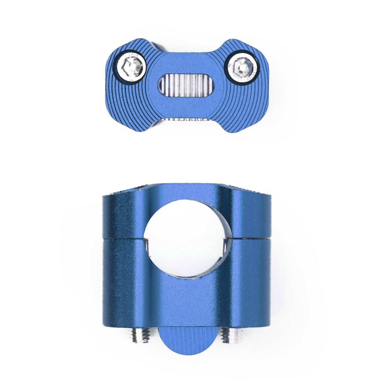 Bases Adaptadores De Manubrio Para Moto Universal Azul .