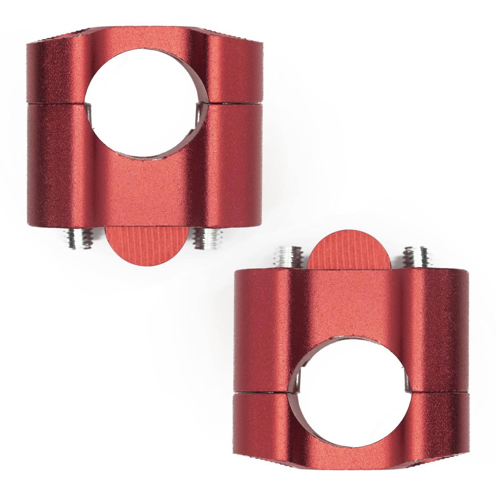 Bases Adaptadores De Manubrio Para Moto Universal Rojo 