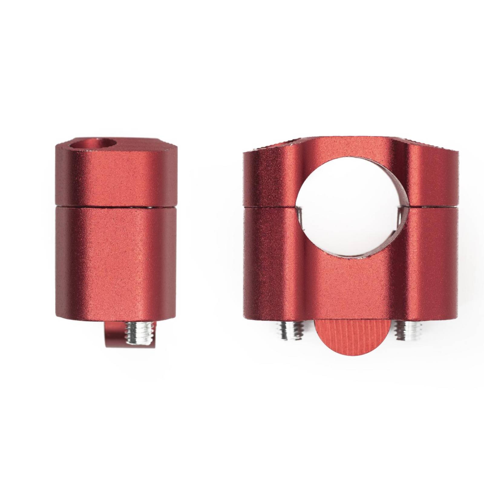 Bases Adaptadores De Manubrio Para Moto Universal Rojo 