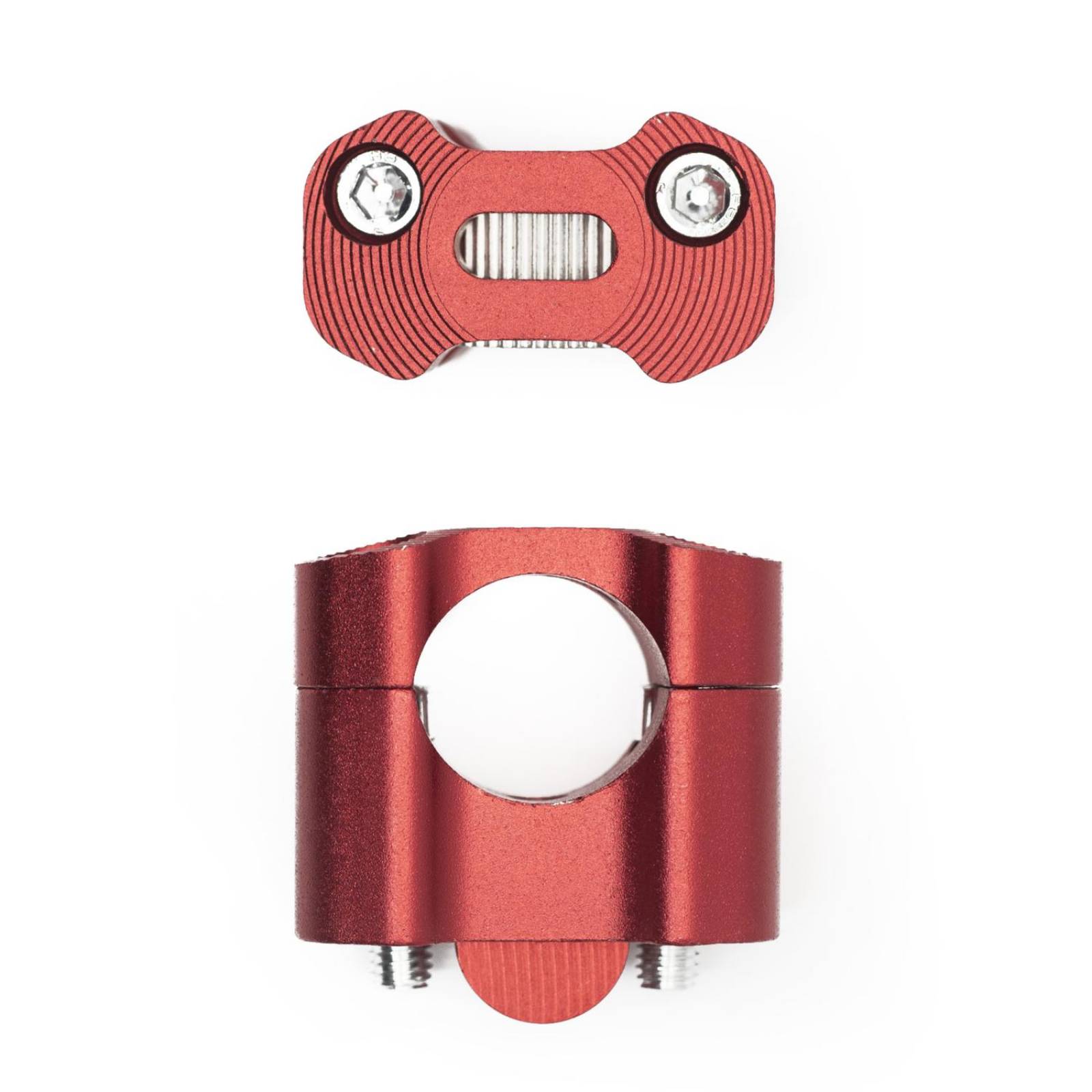 Bases Adaptadores De Manubrio Para Moto Universal Rojo 