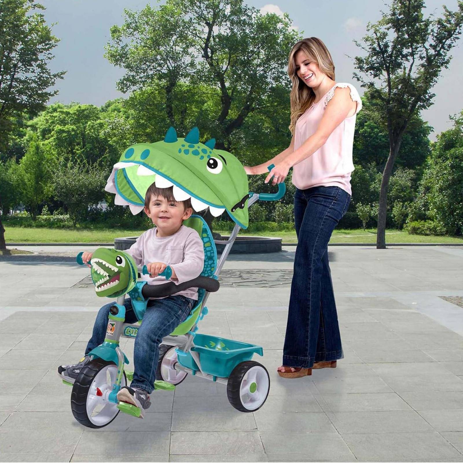 Triciclo Apache Infantil modelo 3 en 1 Dinosaurio 