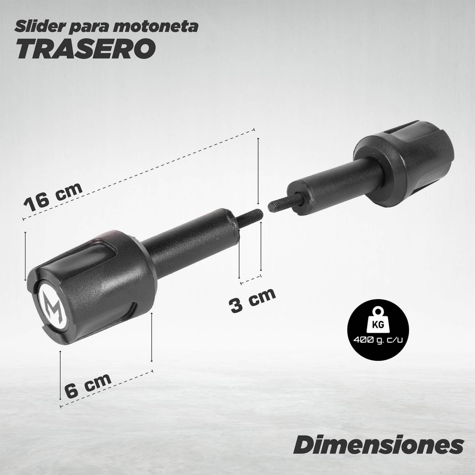 Slider Trasero Para Motoneta Ws150 Ws175 Sport Cross Mach 