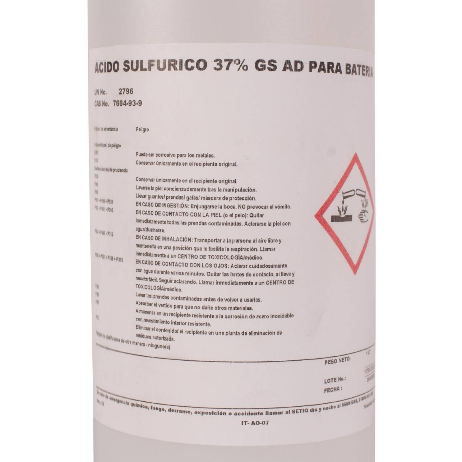 Liquido activador acido para bateria de moto 0.37 Generico 