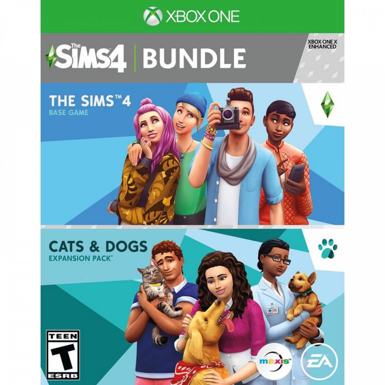 The Sims 4 Bundle (Base Game & Cats &  Dogs Expansion Pack) - Xbox One