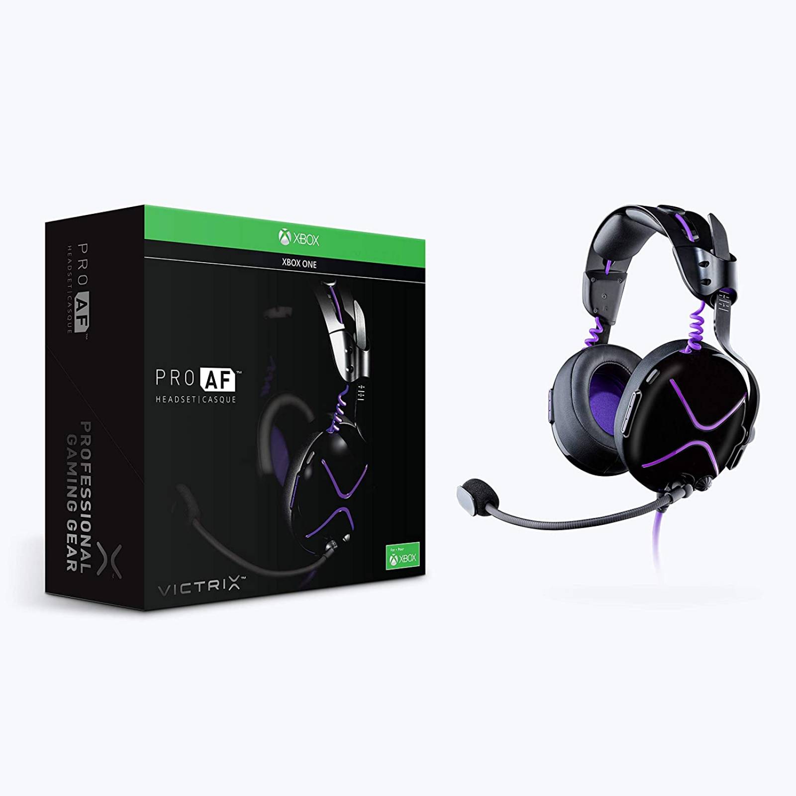 Audifonos Alambricos Victrix Pro AF Xbox One - Negro/Morado
