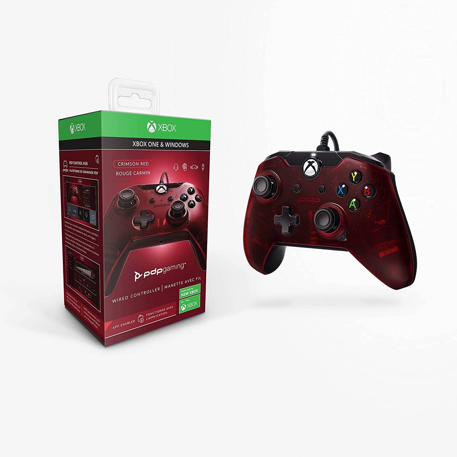 Control Alambrico PDP Xbox One - Crimson Red