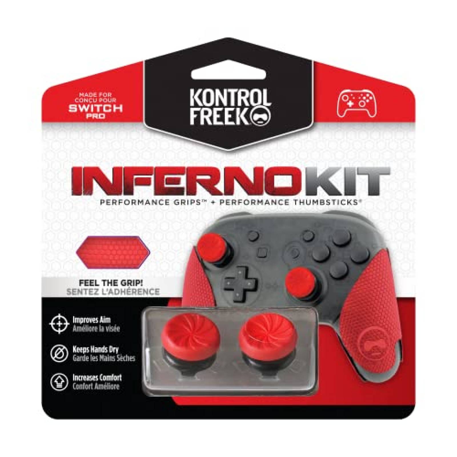Joysticks y Cubiertas KontrolFreek FPS Infierno Rojo - Nintendo Switch
