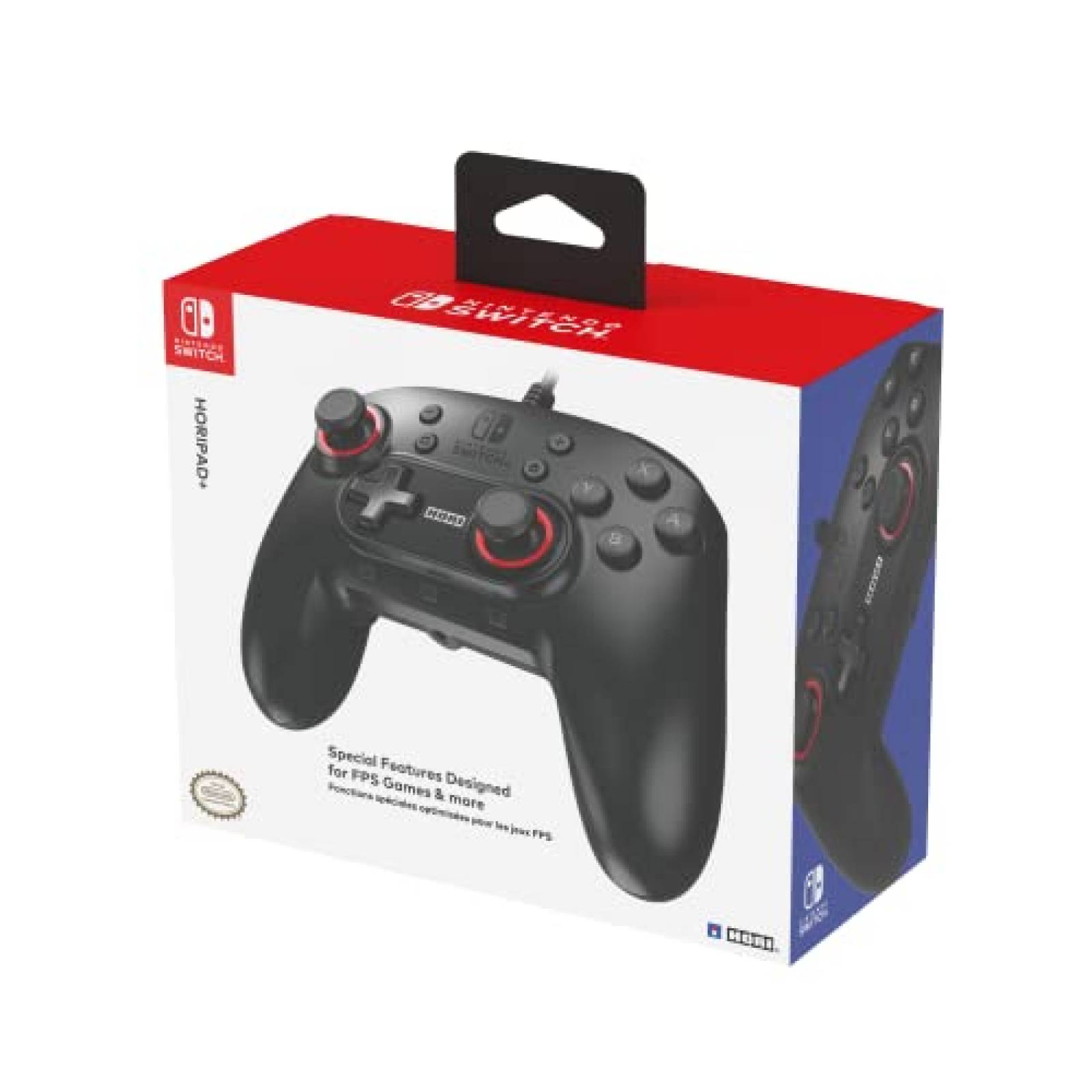 Control Alambrico Horipad de Objetivo de Movimiento Negro - Nintendo Switch