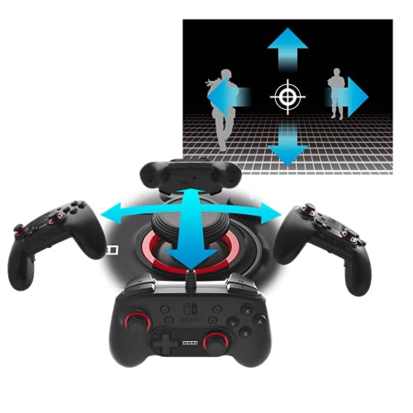Control Alambrico Horipad de Objetivo de Movimiento Negro - Nintendo Switch
