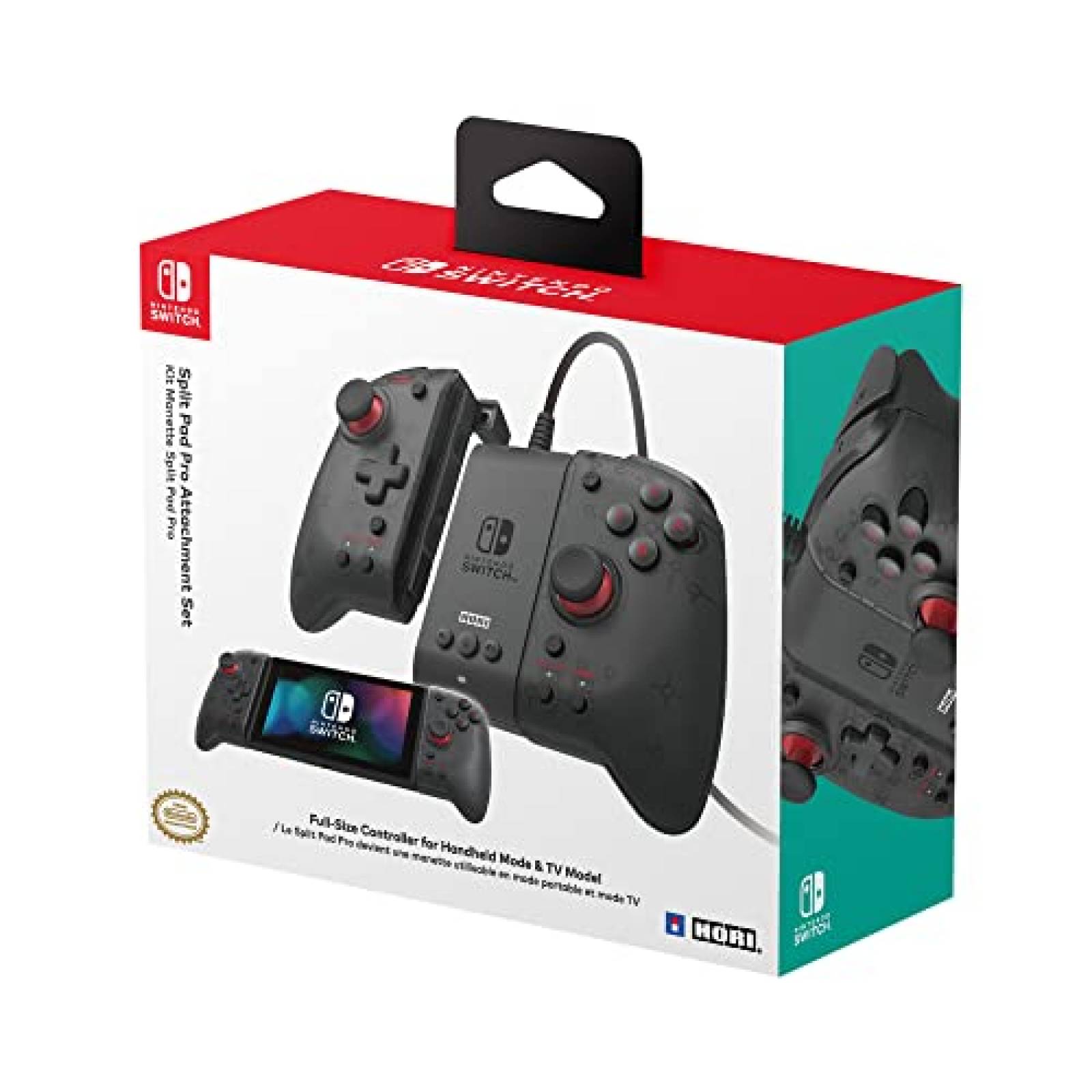 Control Split Pad Pro Attachment Set Hori Negro - Nintendo Switch