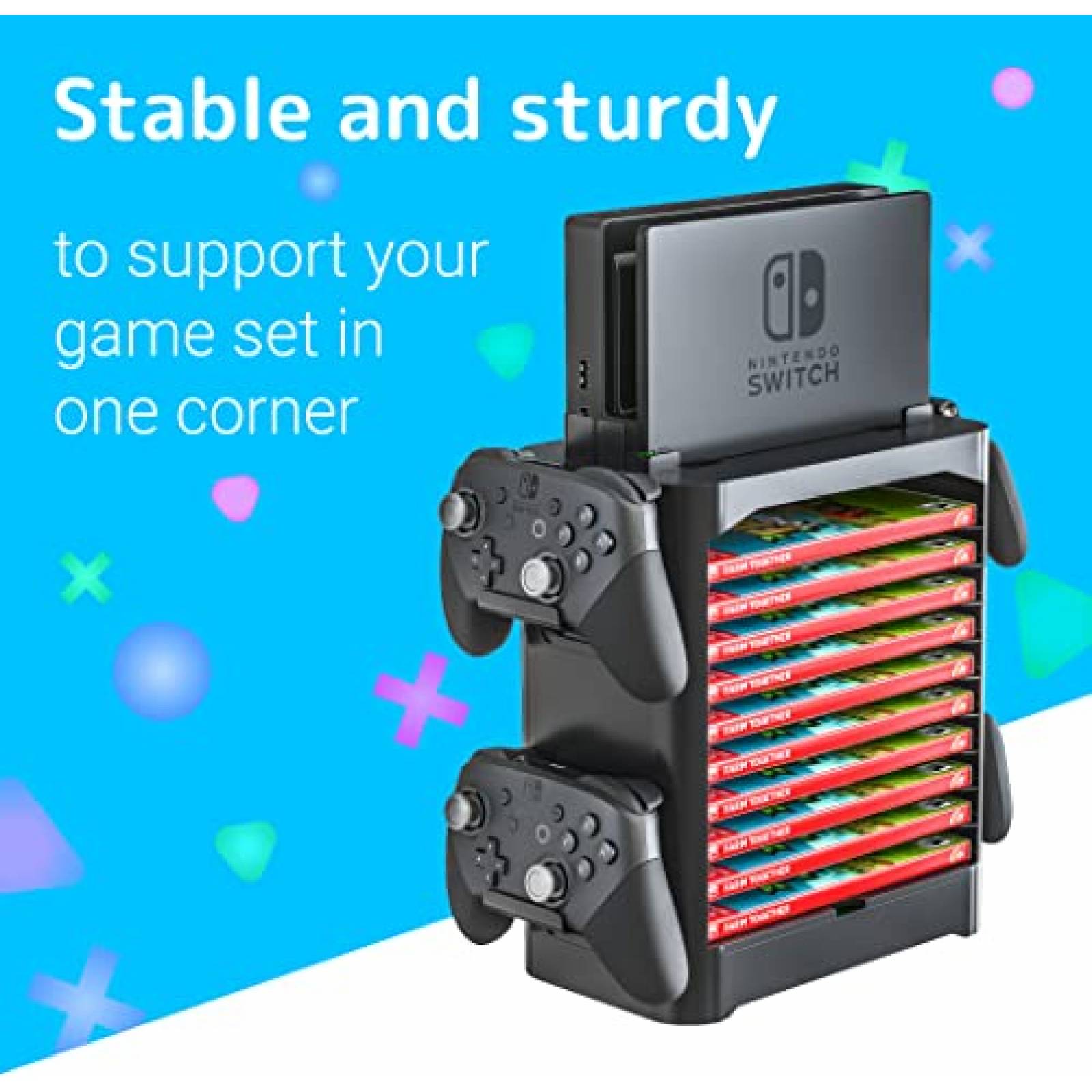 Organizador de discos y de controles Skywin Negro - Nintendo Switch