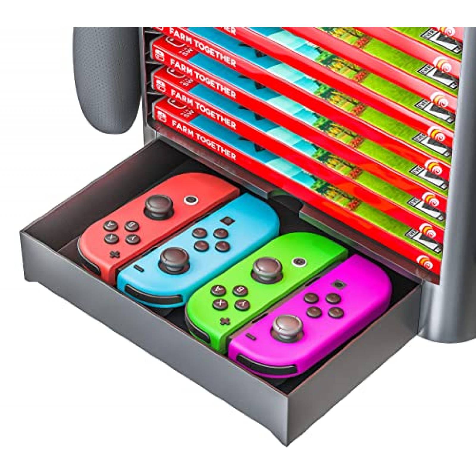 Organizador de discos y de controles Skywin Negro - Nintendo Switch