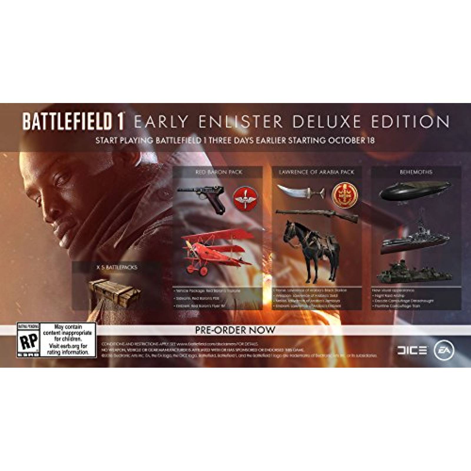 Battlefield 1 Early Enlister Deluxe Edition - Xbox One