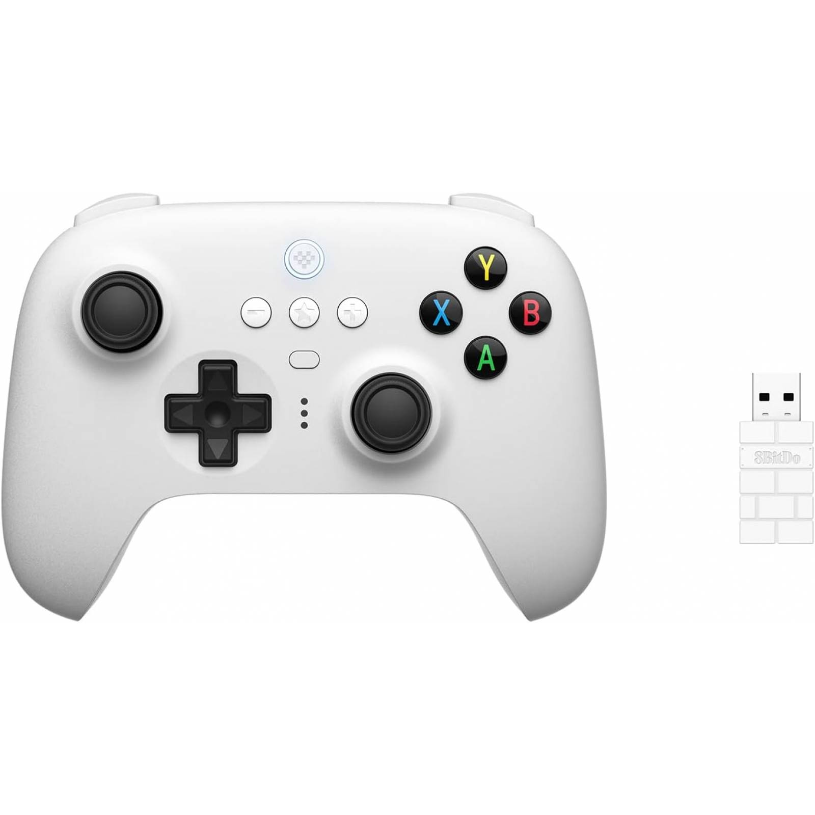 8BitDo Ultimate 2.4g Control Inalámbrico con Cargador Dock - Blanco