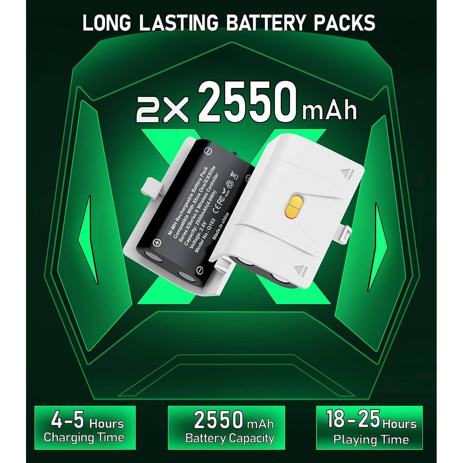 Estación de carga con 2 baterías recargables de 2550 mAh Xbox One/Series X|S - Blanco