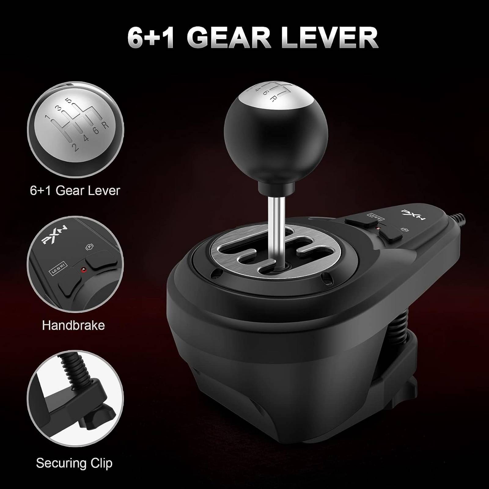 PXN V10 Volante de carreras, pedales y palanca - PC, PlayStation 4, Xbox One, Xbox X/S