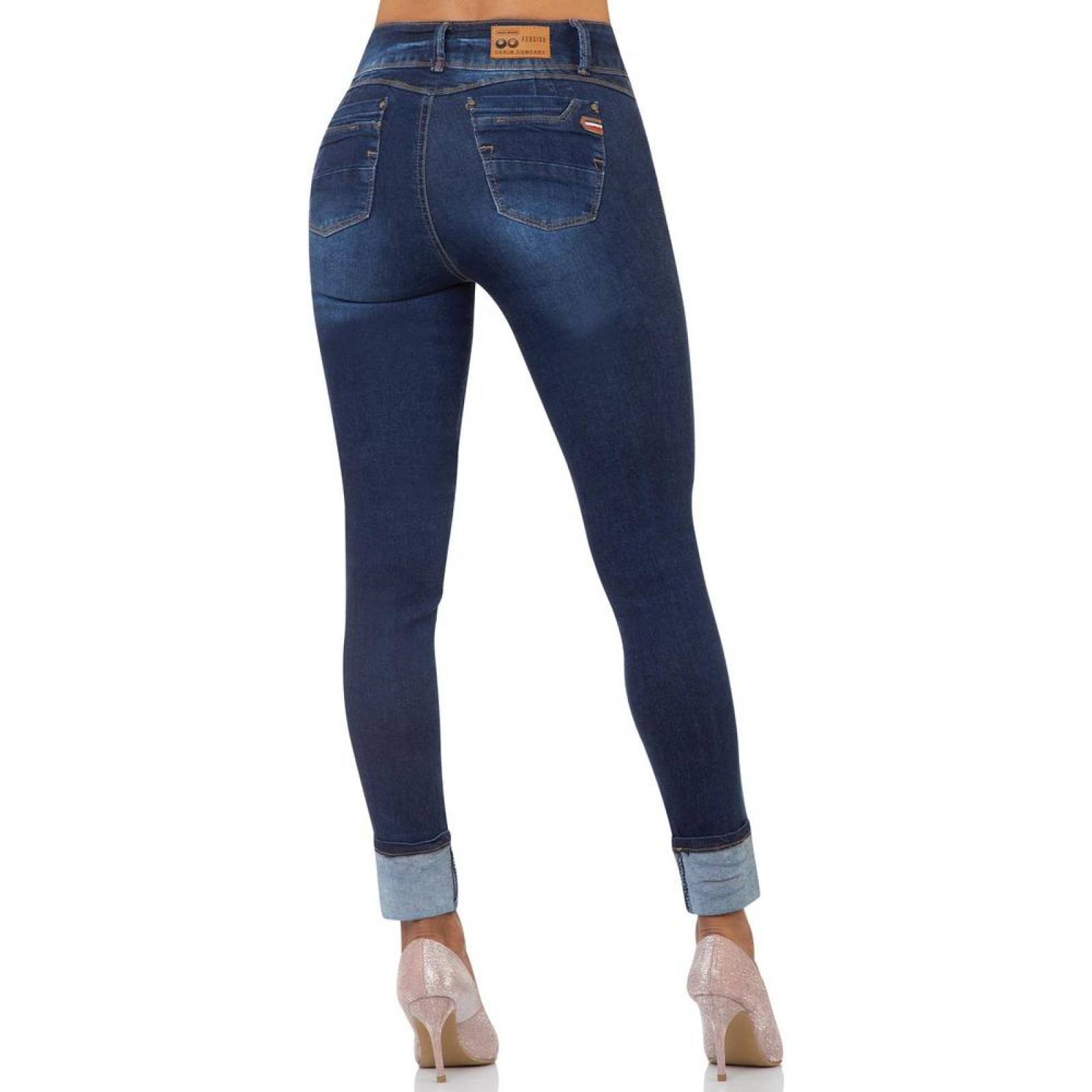 Jeans Moda Mujer Fergino Indigo 52903209 Mezclilla Stretch 