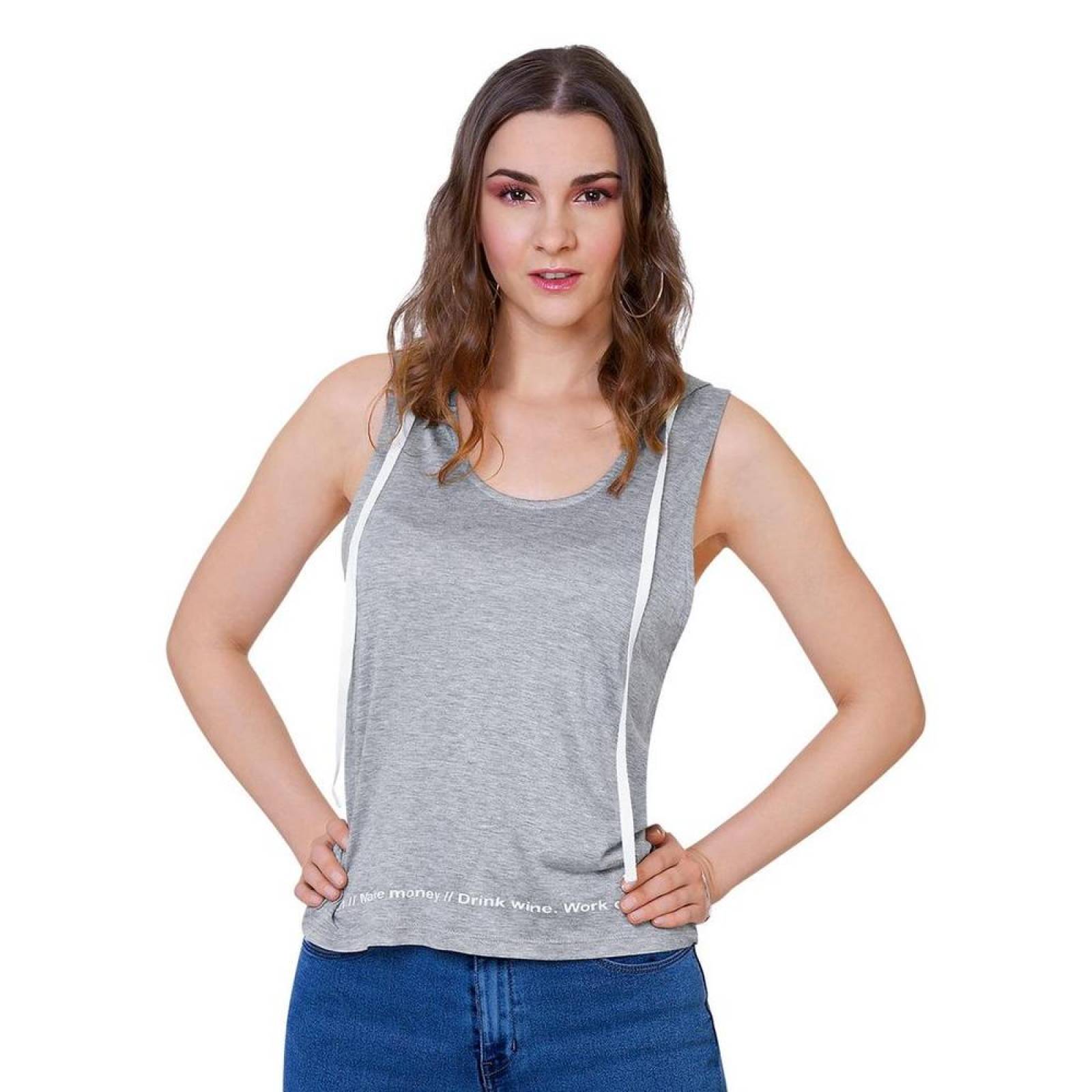 Playera Personality Mujer Gris Spandex 2019