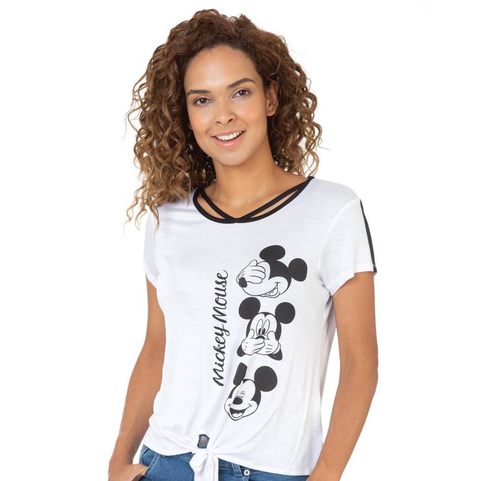 Playera Moda Mujer Disney Blanco 73003200 Spandex 