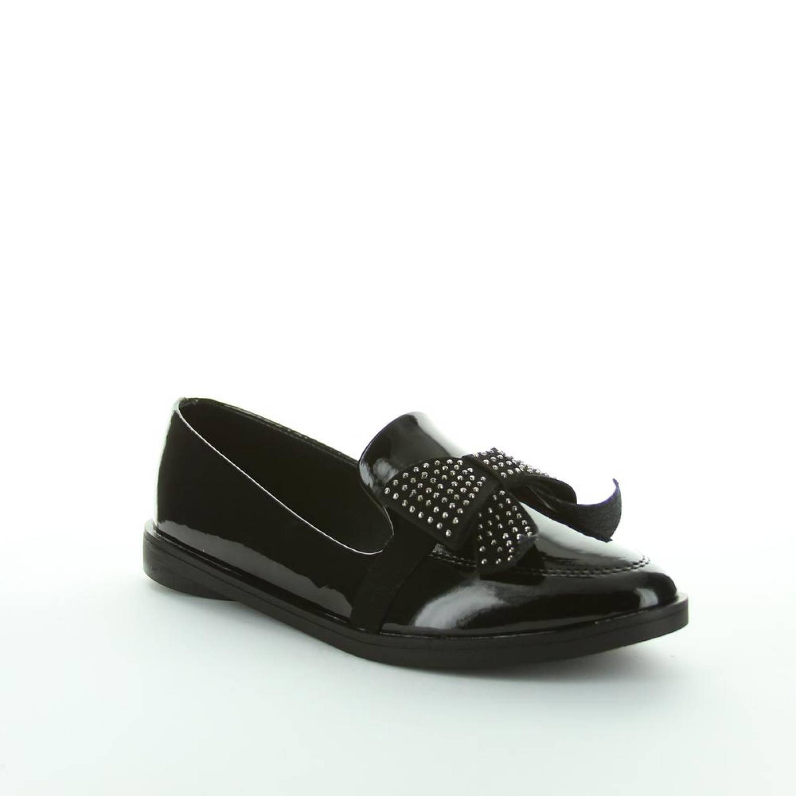 Zapato Cerrado Ivi Love Mujer Negro Tipo Charol 201