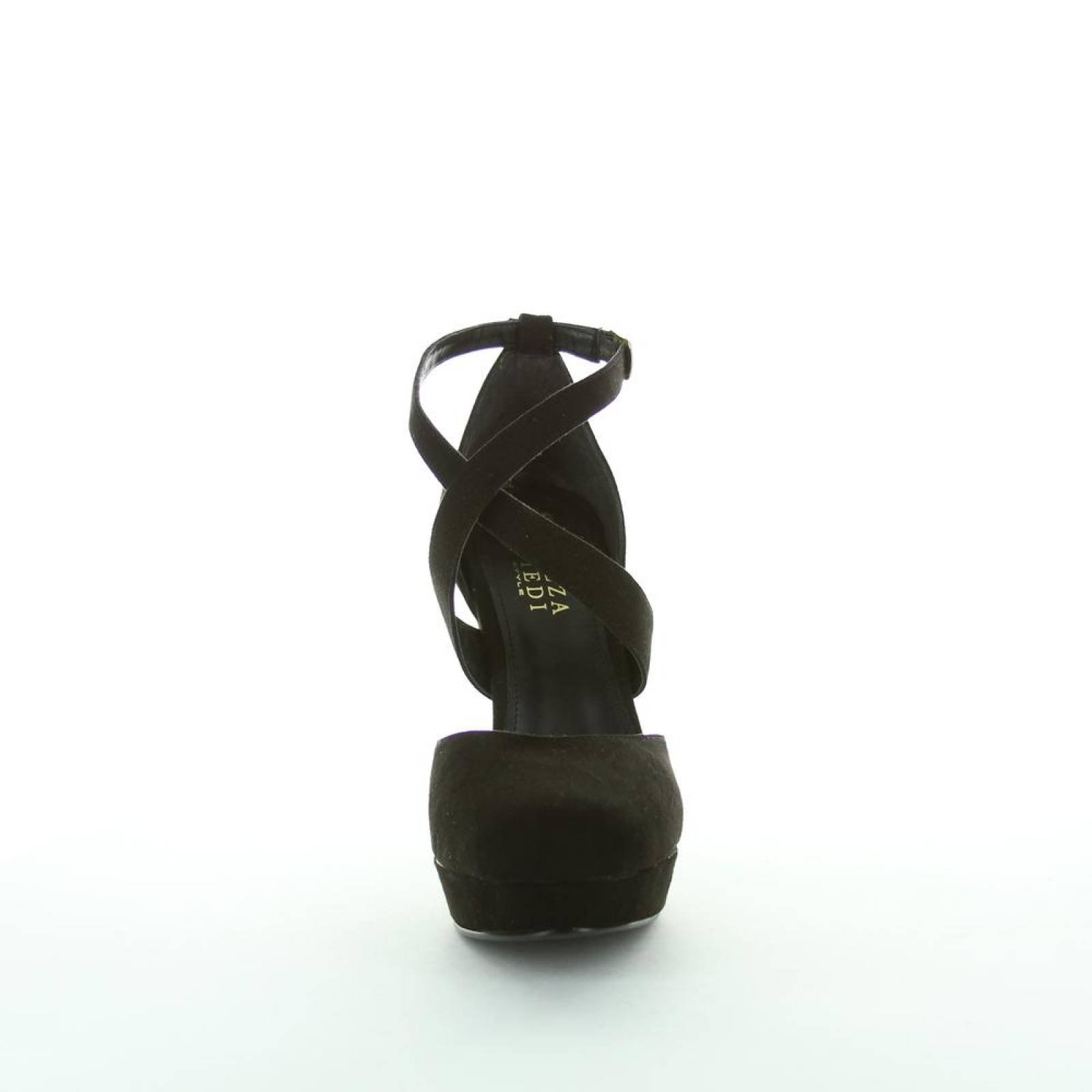 Zapatilla Moda Mujer Salvaje Tentación Negro 24003004 Tipo Ante 