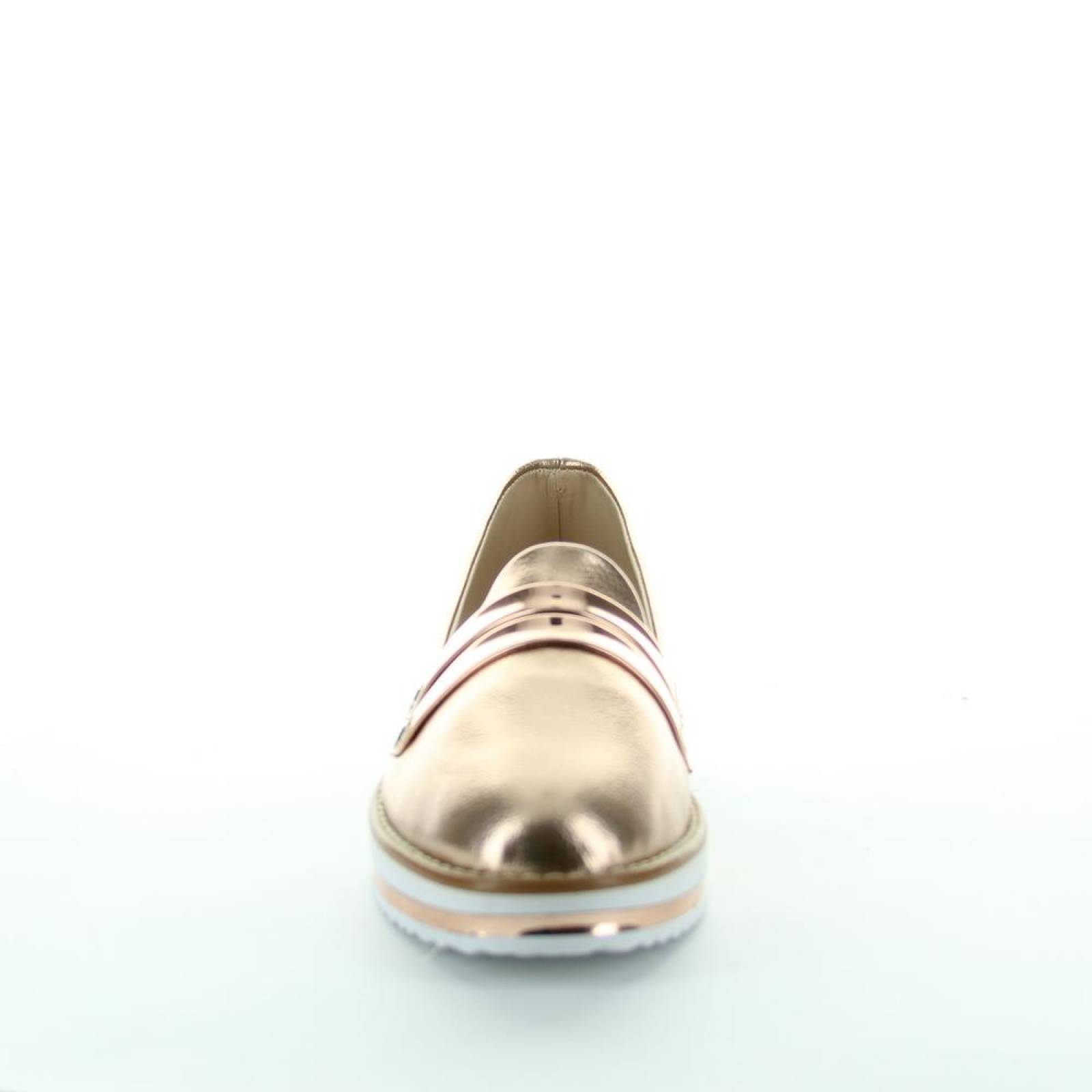 Zapato Cerrado Por Salvaje Tentación Mujer Oro Rosado Tipo Napa 