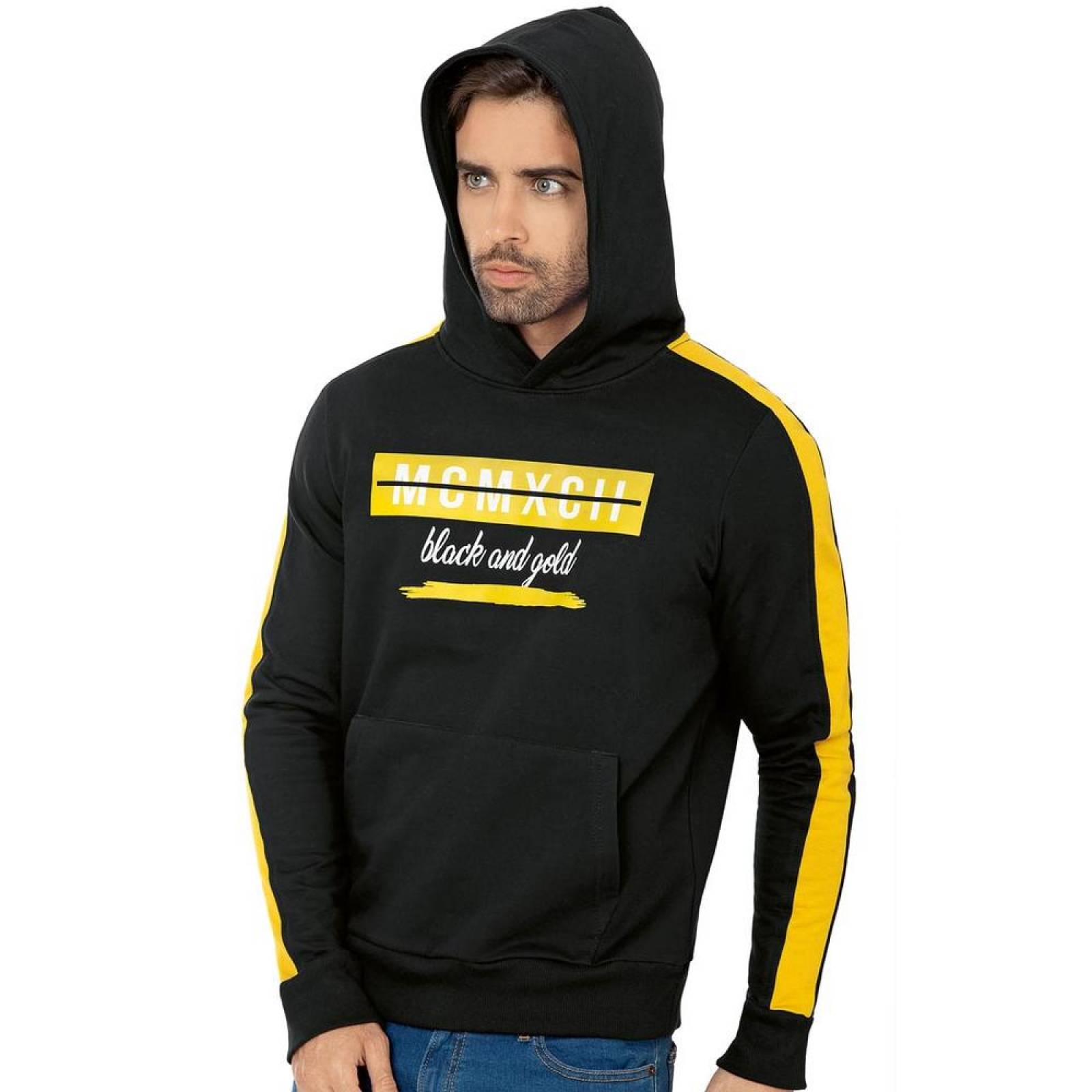 Sudadera G.American Hombre Negro Algodon/Poliester Mcmx 