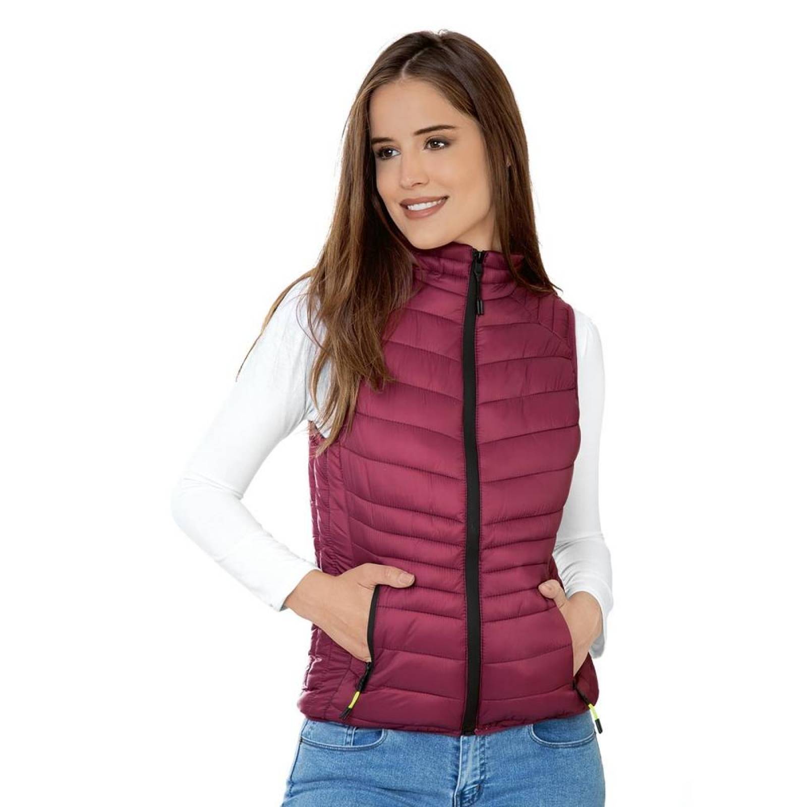 Chaleco Mujer Puffa Uva 50103349 Poliéster 