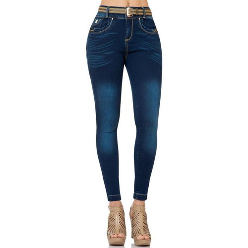 Jeans Moda Mujer Fergino Indigo 52903304 Mezclilla Stretch 
