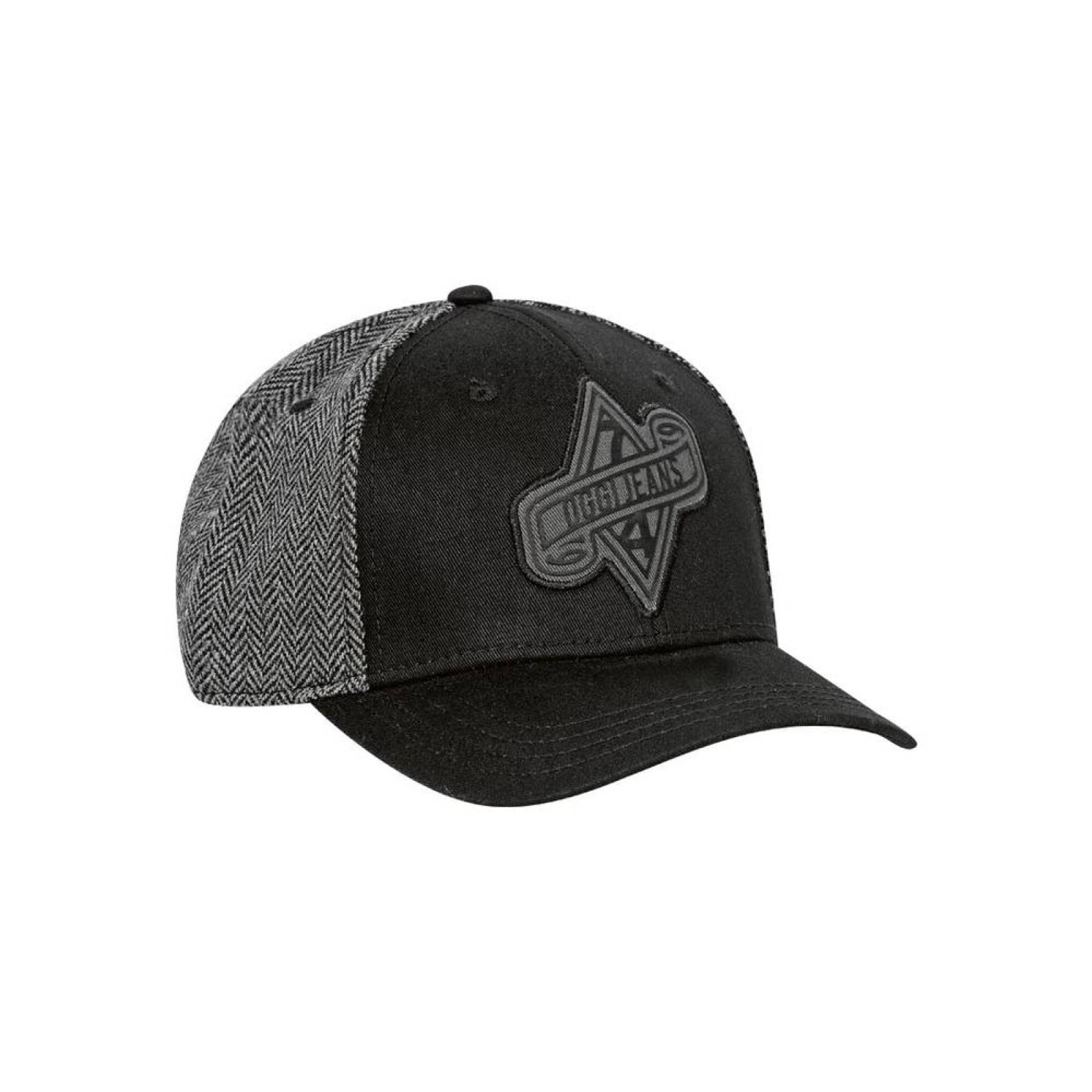 Gorra Oggi Jeans Unisex Negro Gris Jaspe Algodón Poliéster 