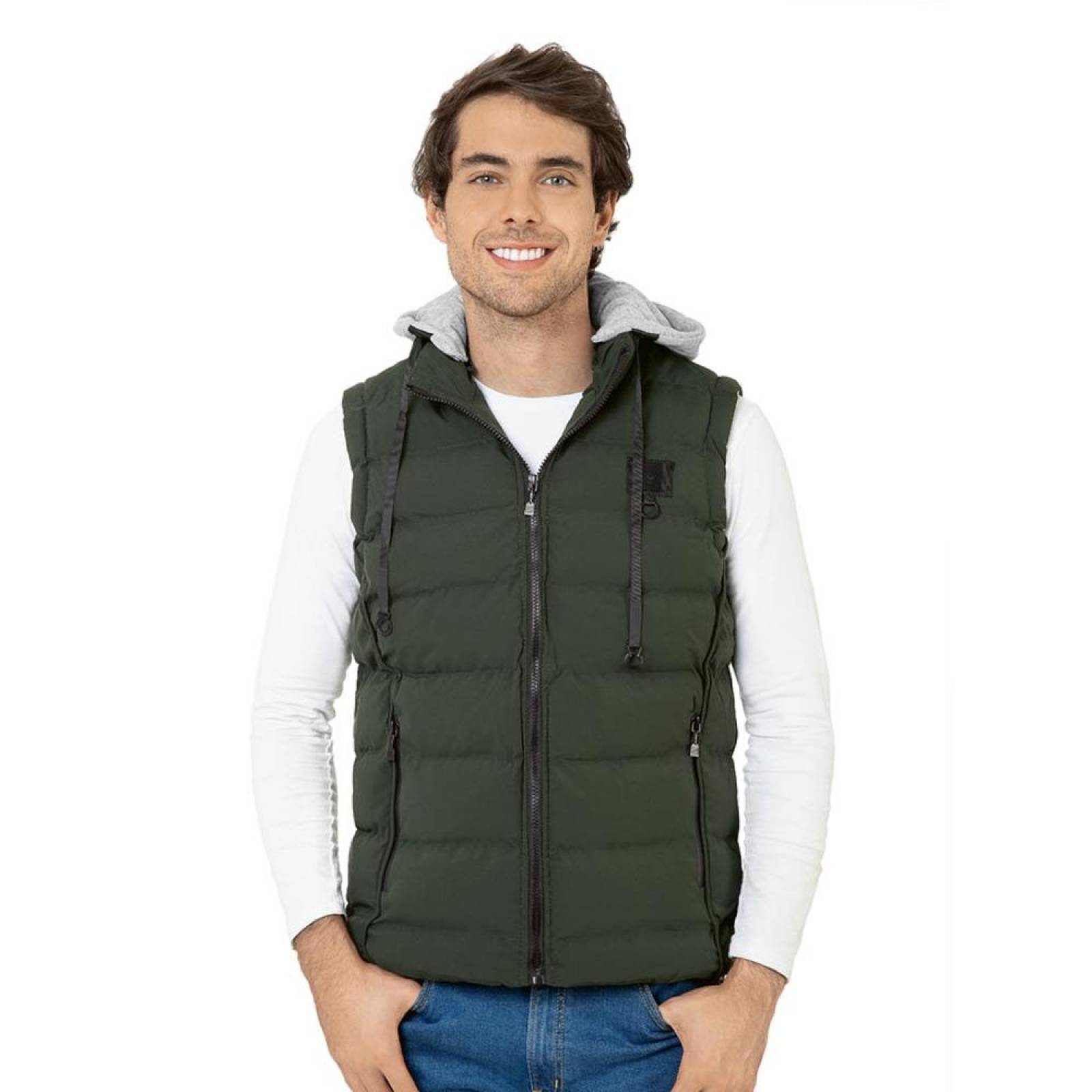 chaleco verde hombre