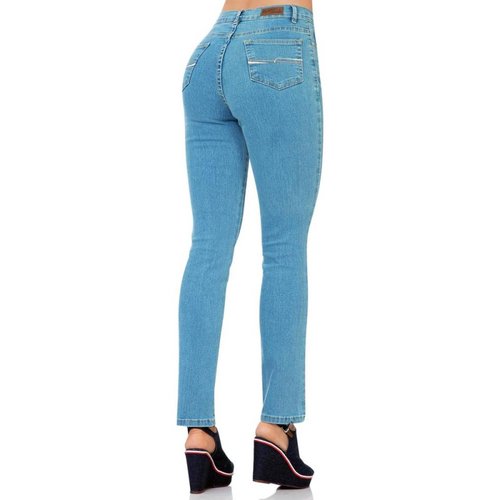 Jeans Básico Mujer SCandia Bleach 65000744 Mezclilla Stretch 