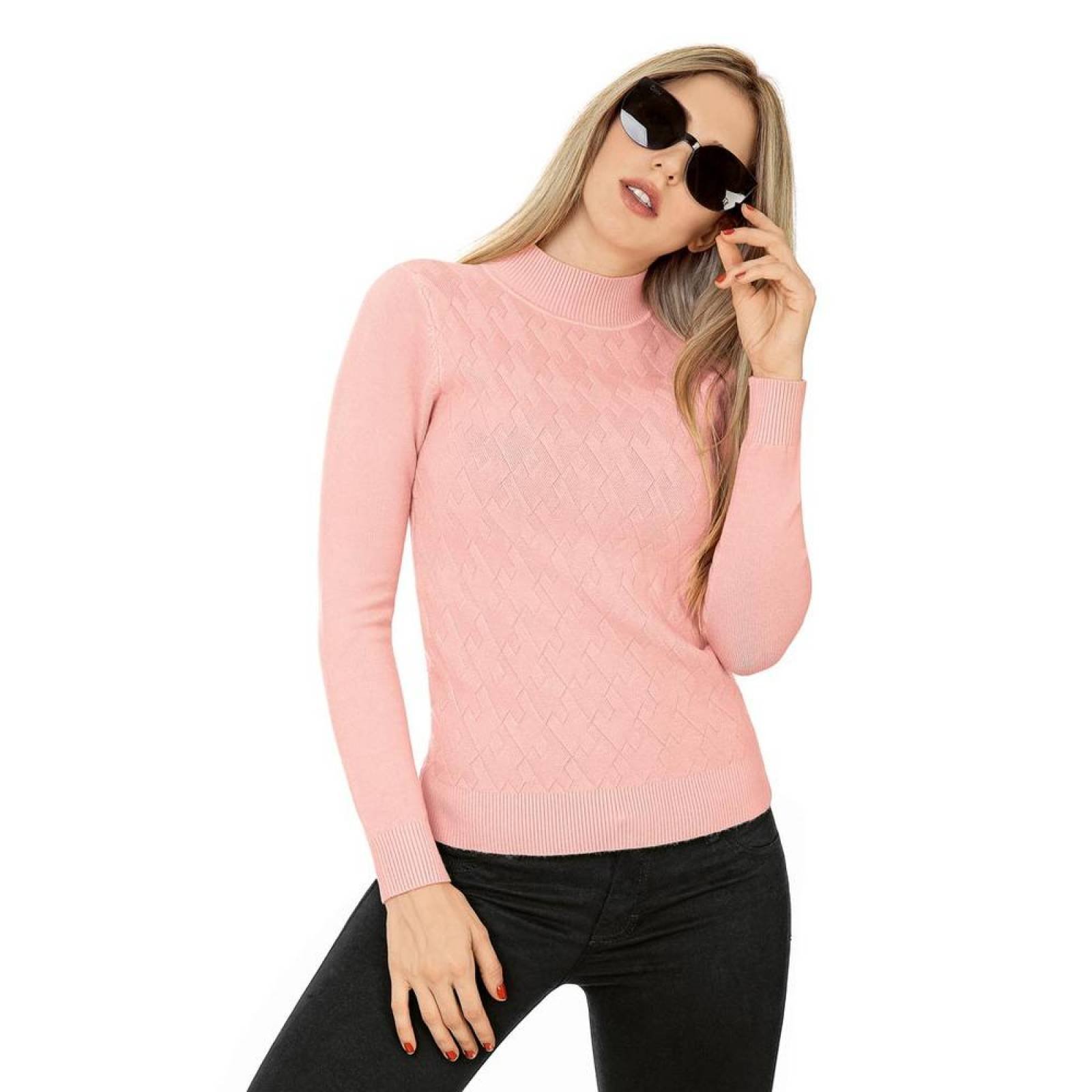 Sweater Capricho Mujer Rosa Spandex Cns-124 