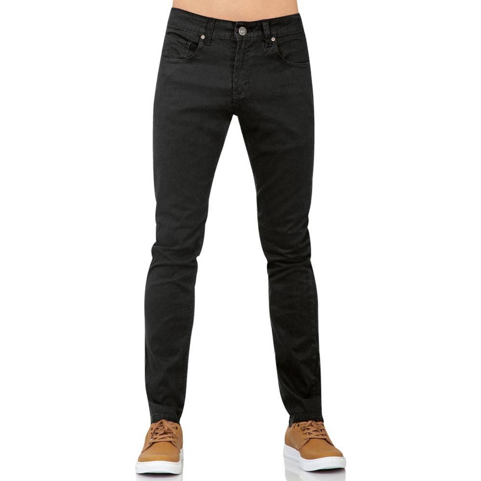 Pantalón Casual Hombre Salvaje Tentación Negro 63103104 Gabardina Stretch 