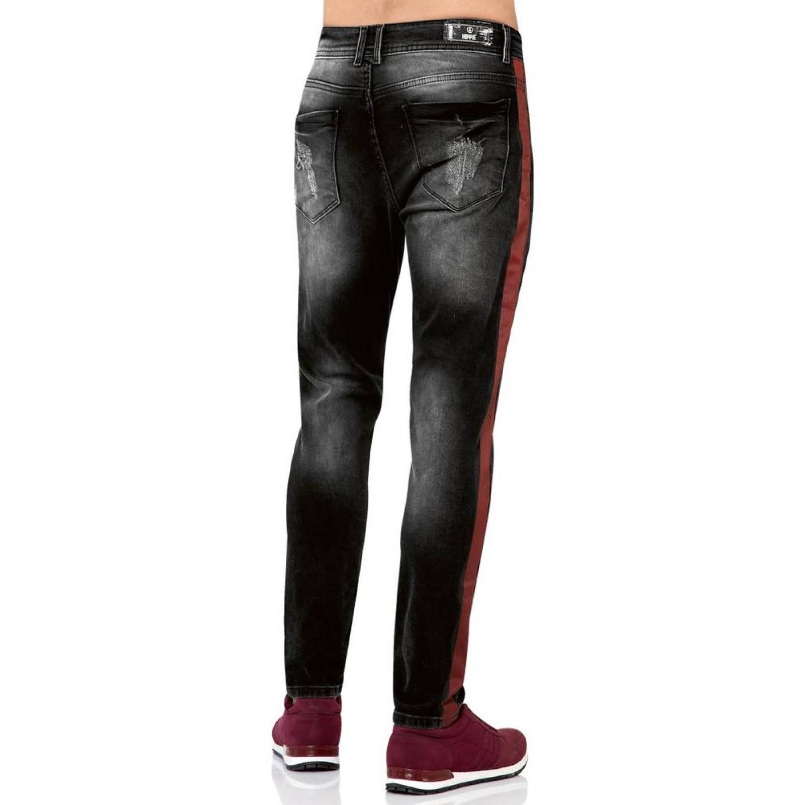 Jeans Hippie & Rock Hombre Negro Mezclilla-Stretch Sl19Cab153
