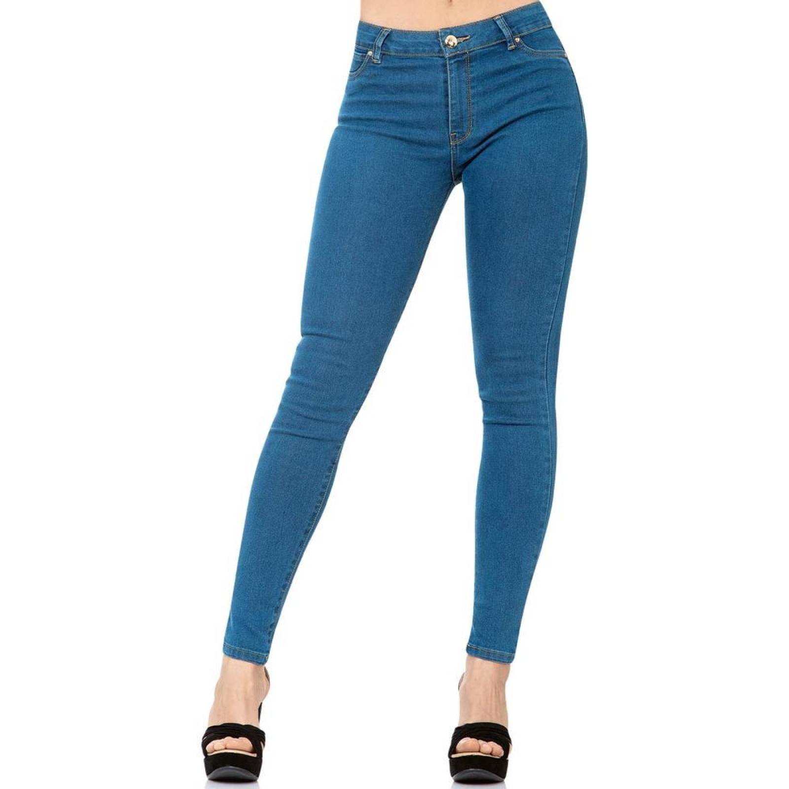 Jeans Básico Mujer Furor Used 62104010 Mezclilla Stretch 