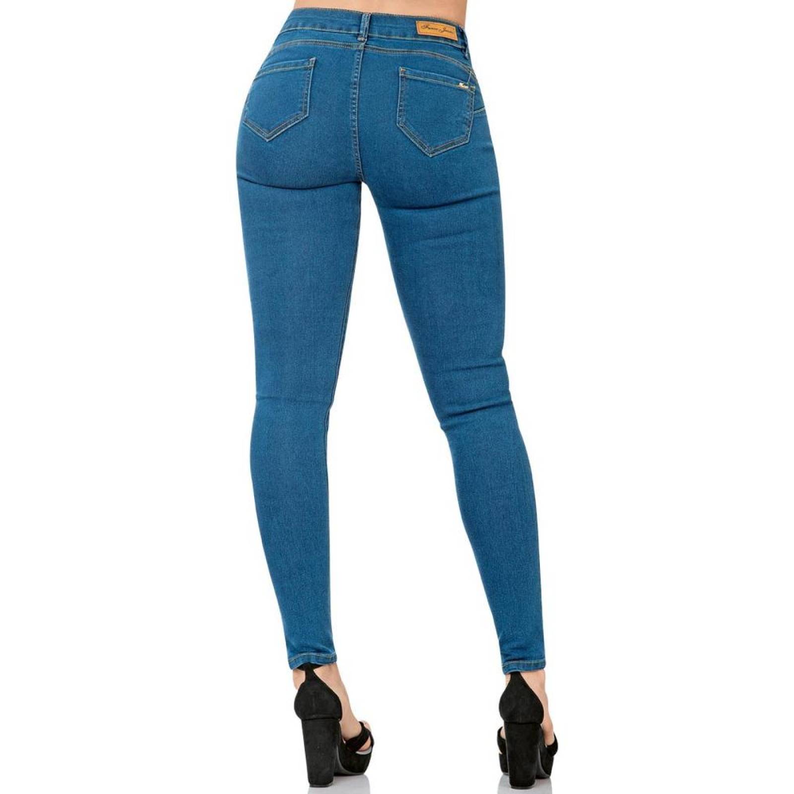 Jeans Básico Mujer Furor Used 62104010 Mezclilla Stretch 