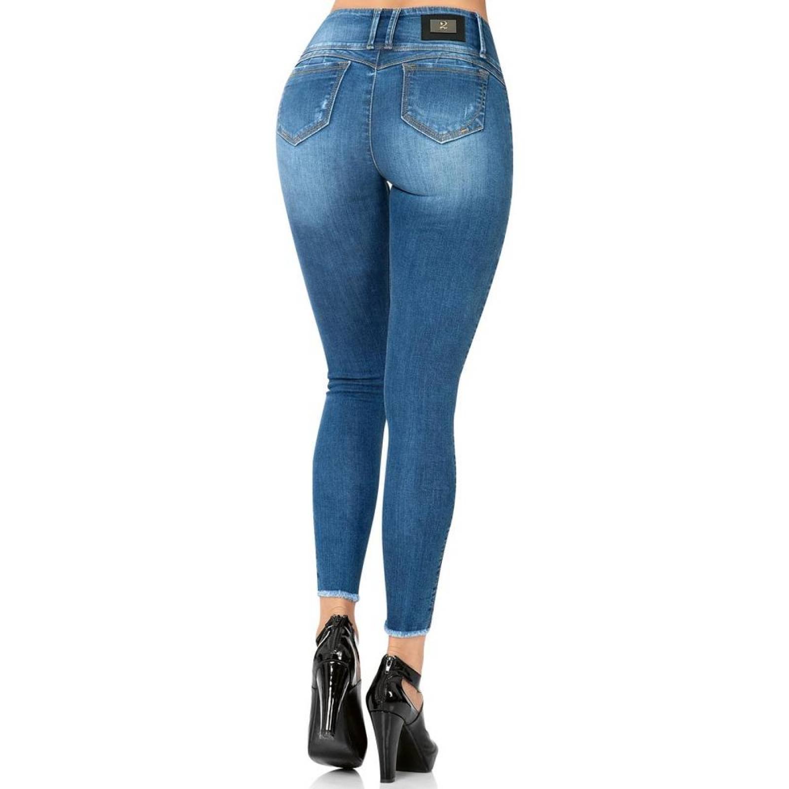 Jeans Moda Mujer Salvaje Tentación Stone 71803311 Mezclilla Stretch 