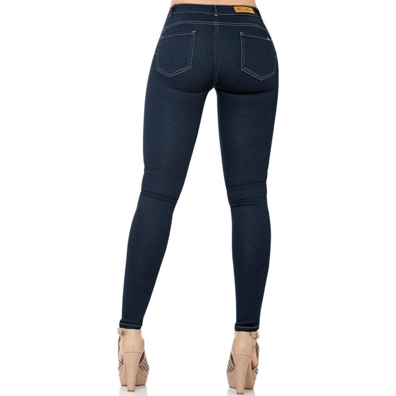 Jeans Básico Mujer Furor Indigo 62104011 Mezclilla Stretch 