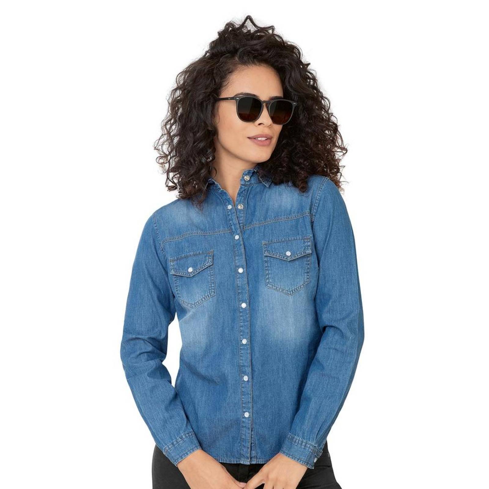 Blusa Furor Mujer 20301048 Stone Mezclilla 