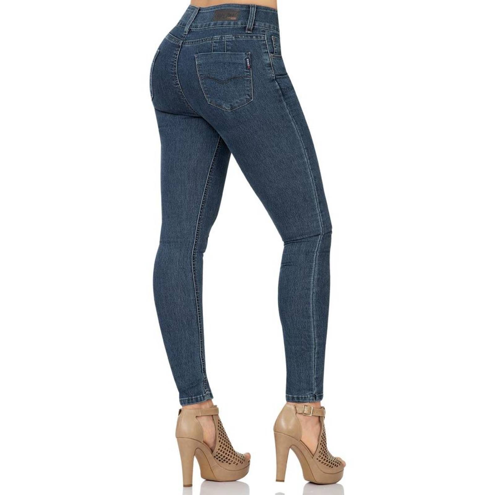 Jeans Básico Mujer Oggi Satin 59102091 Mezclilla Stretch 