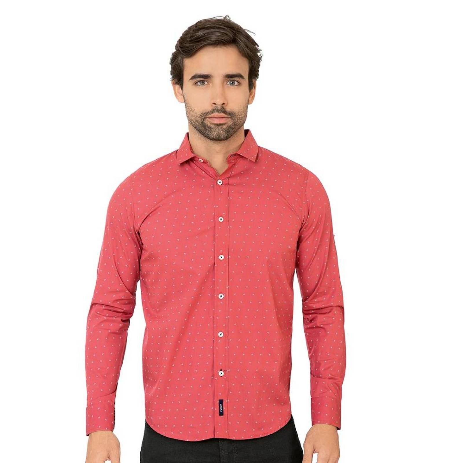 Camisa Casual Hombre Furor Coral 62105302 Algodón 