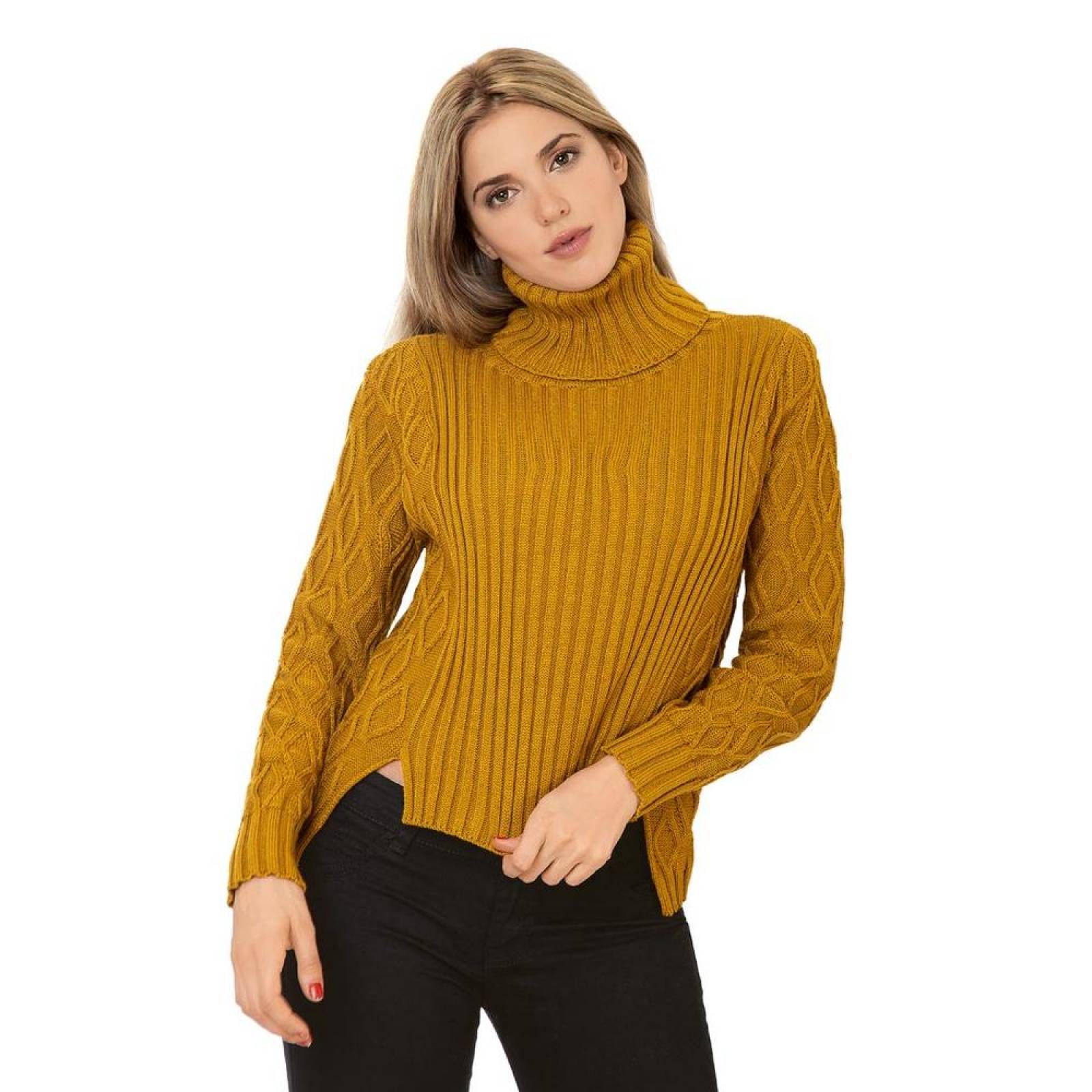 Sweater Mujer Salvaje Tentación Mostaza 71703304 Acrílico 