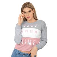 Sudadera Mandarine Mujer Gris Spandex 100146