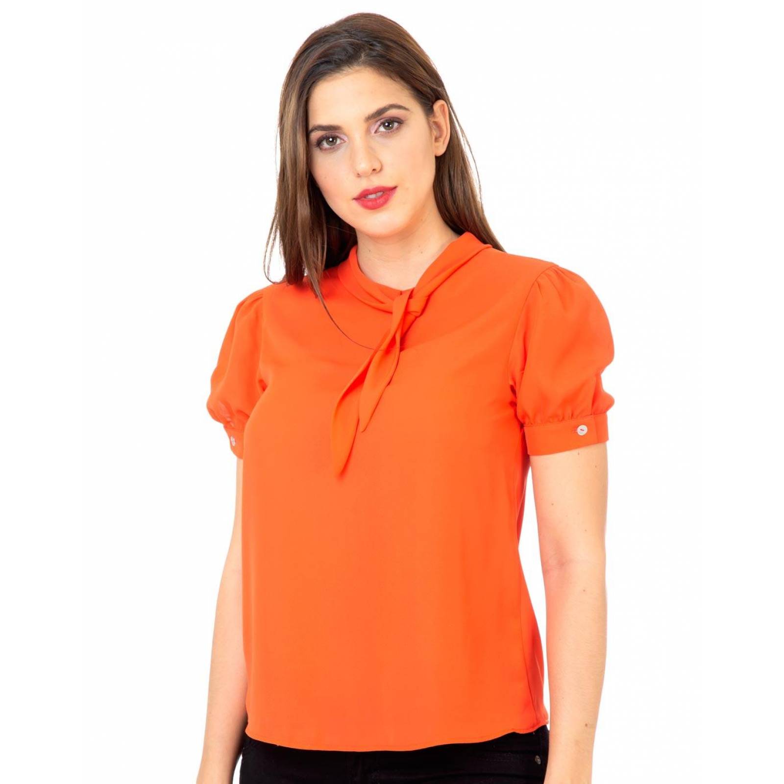 blusa naranja mujer