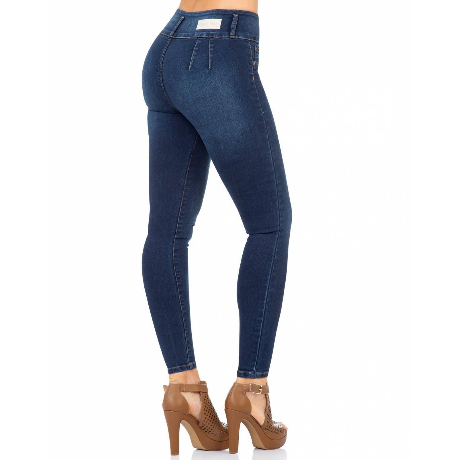 Pantalones Raiders Falda Vaquera Midi Con Abertura Mujer Azul