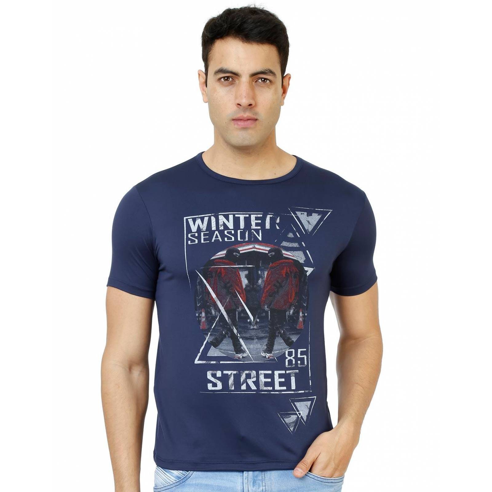 Playera Moda Hombre Salvaje Tentación Marino 70503432 Spandex 