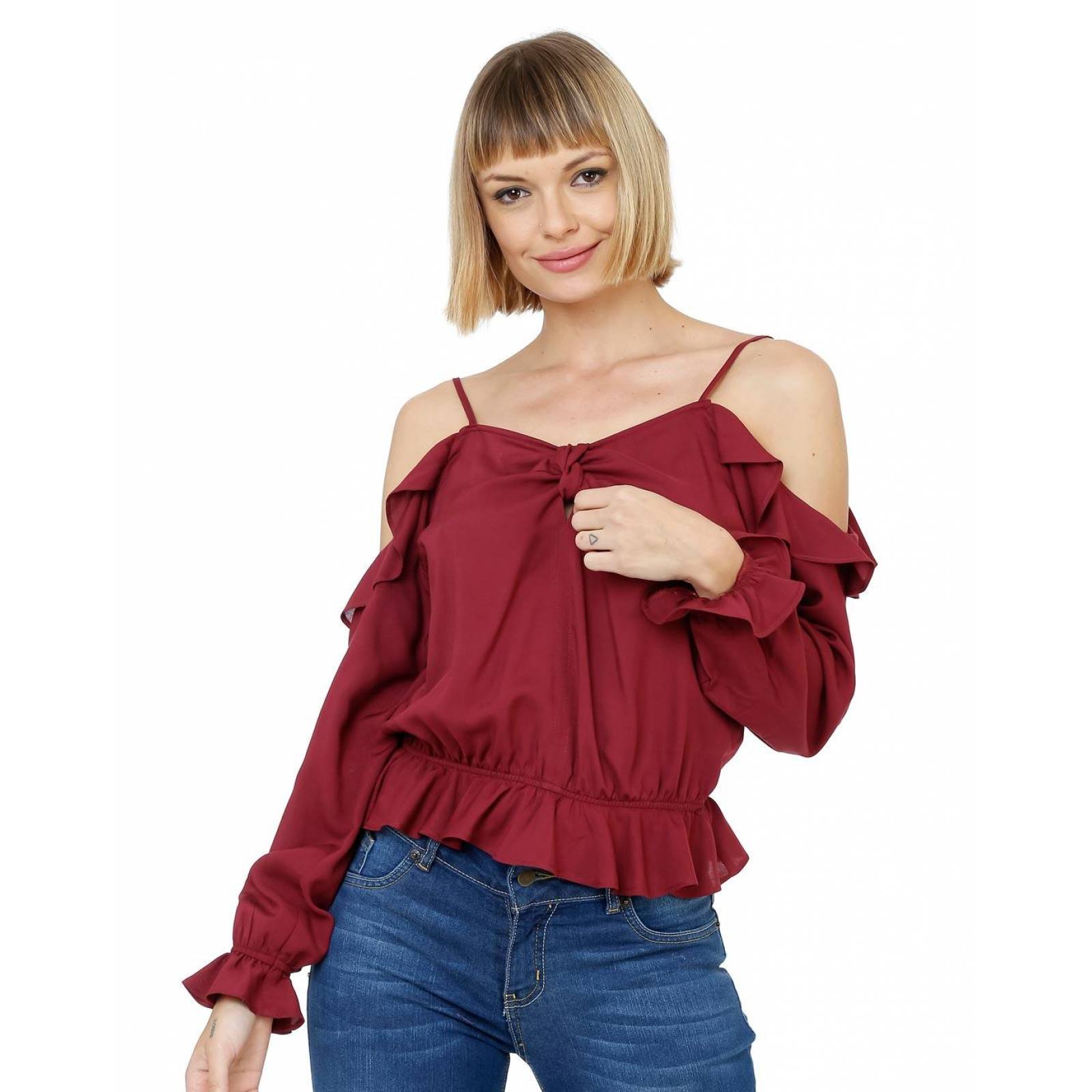 Blusa Mujer Salvaje Tentación Vino 60403411 Rayón 