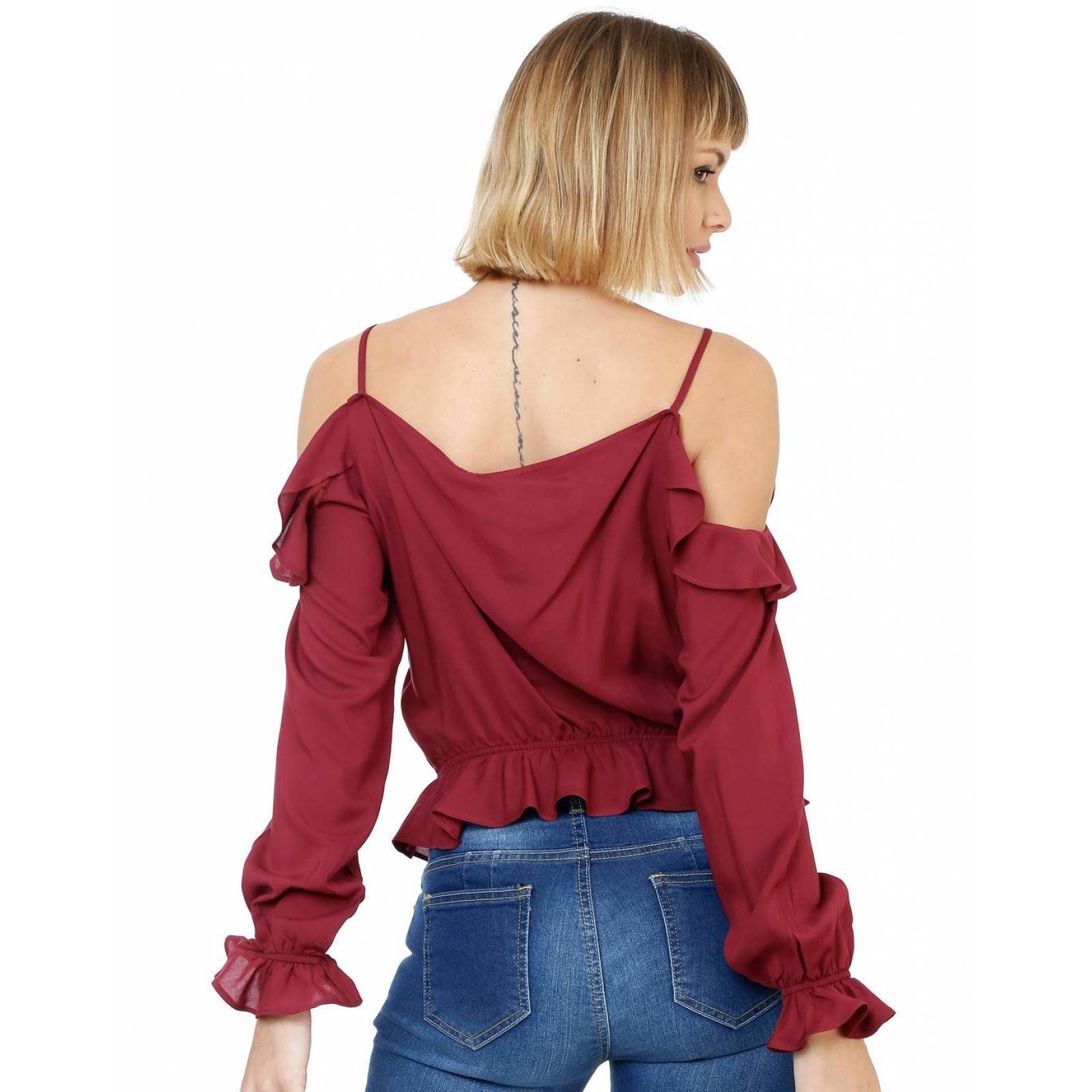 Blusa Mujer Salvaje Tentación Vino 60403411 Rayón 