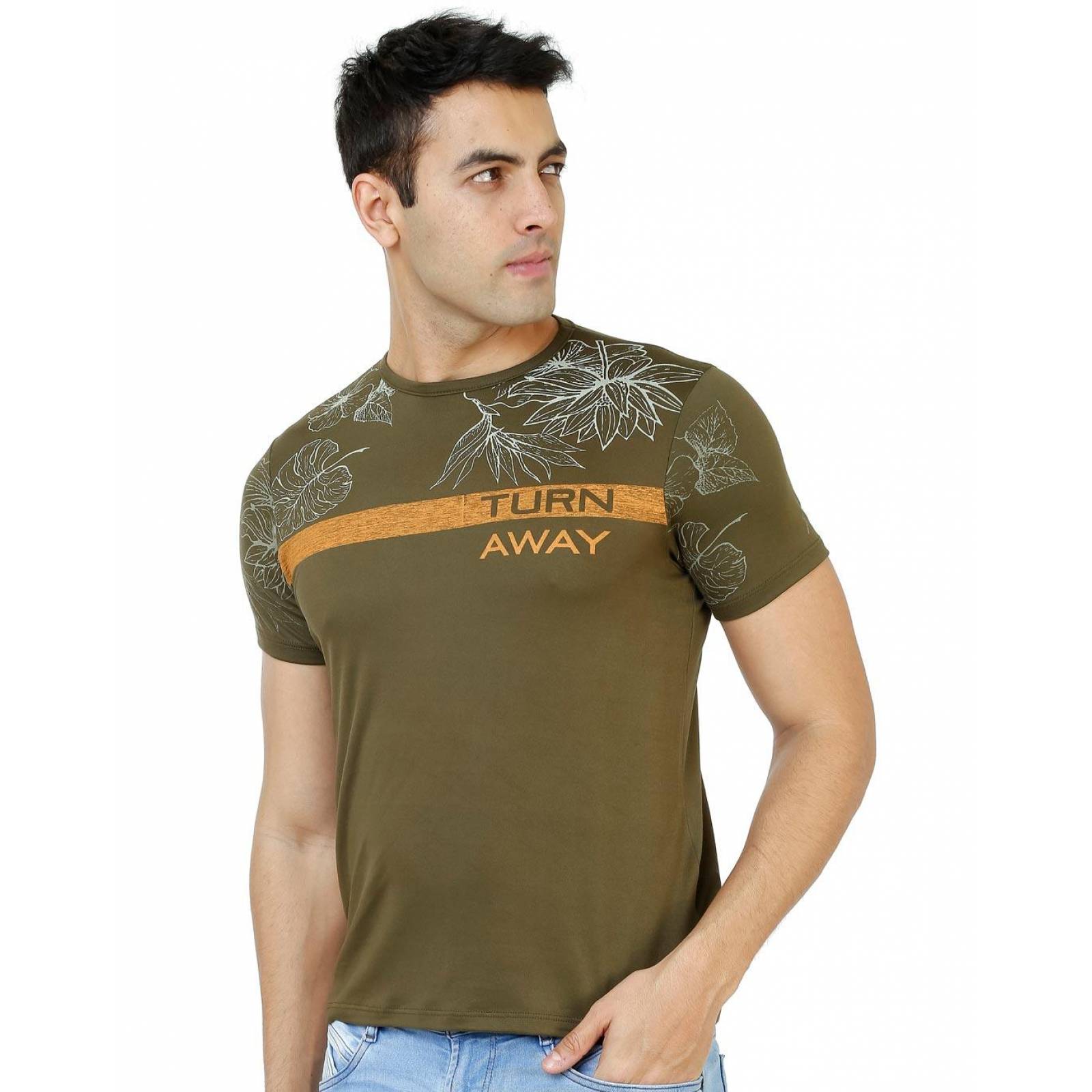 Playera Moda Hombre Salvaje Tentación Olivo 70503425 Spandex 